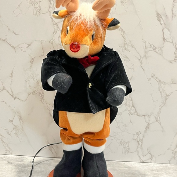 1977 Lighted Motionette Rudolph The Red Nosed Reindeer Dancing Musical RARE +Box - Picture 6 of 16